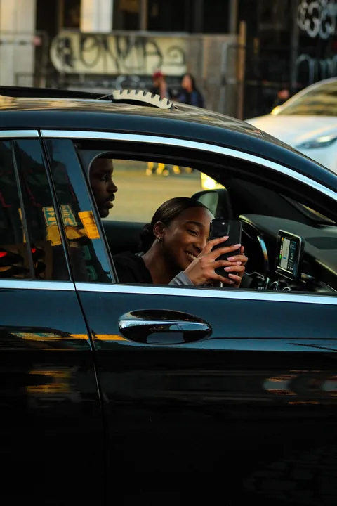 tried to capture the mood outside Kamala Harris’ book tour stop in Los Angeles on Monday [OC]