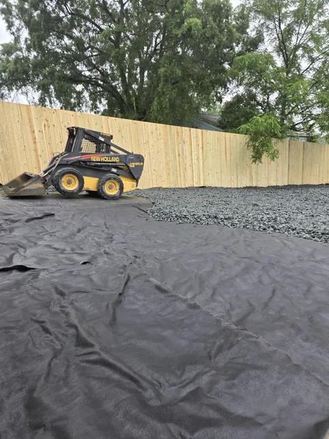 The landlord decided that we didn't need a backyard anymore