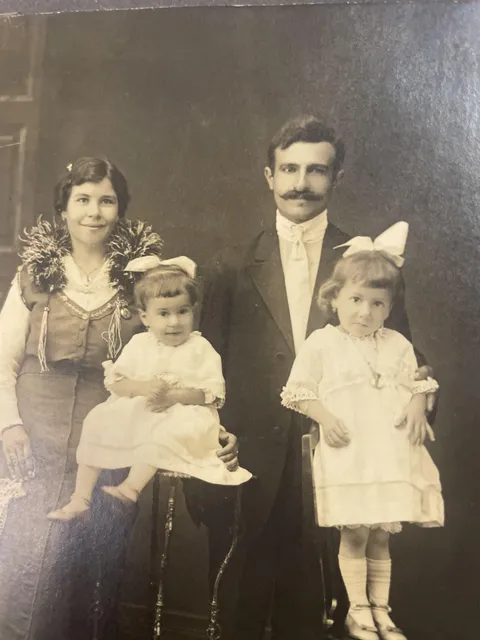 My Grandmother with her parents in 1920s Sicily