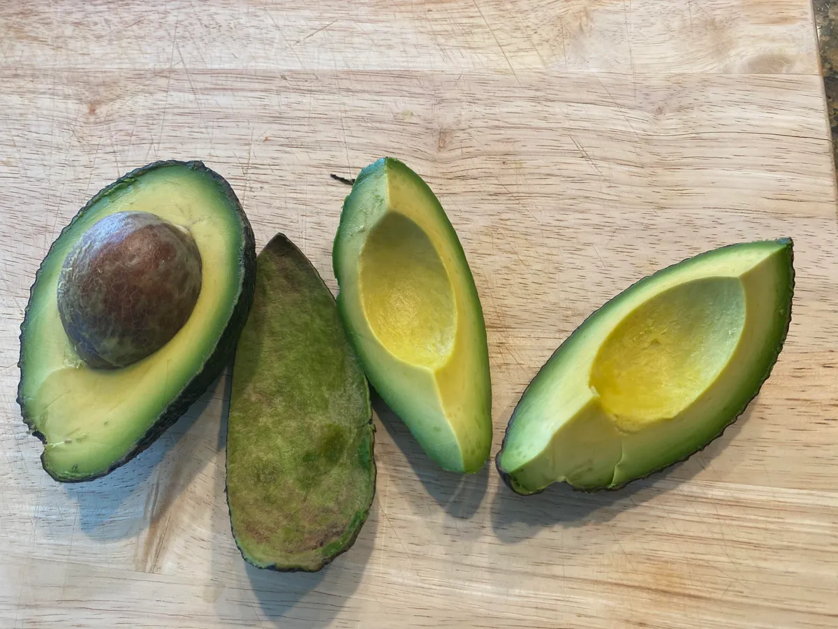 The first avocado from my tree, planted two years ago [opened]