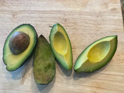 The first avocado from my tree, planted two years ago [opened]