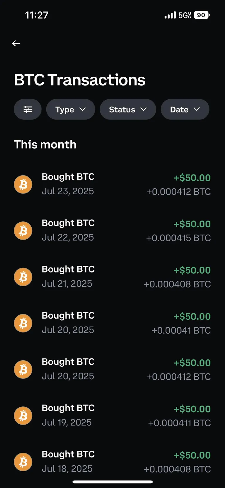 Every day I’m ~40,000 satoshis richer.