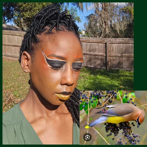 Cedar Waxwing inspired look