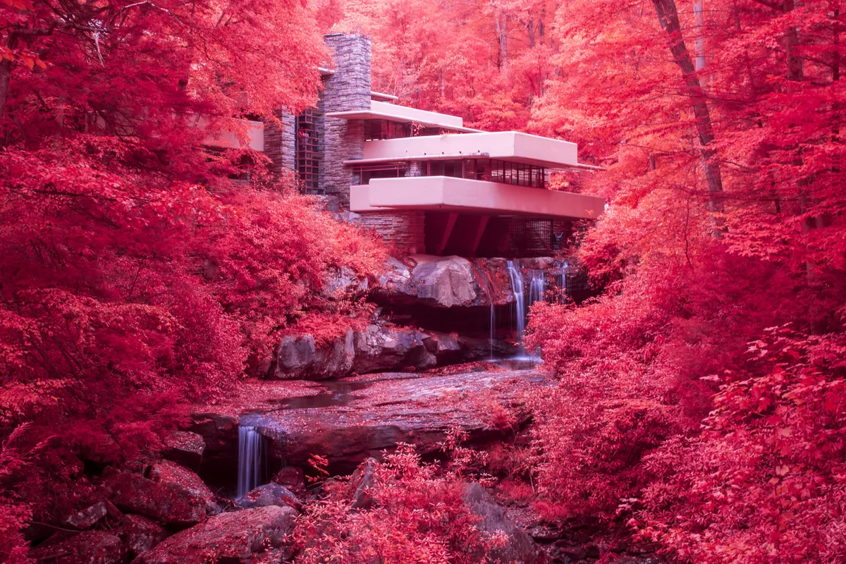 Falling Water in IR Chrome
