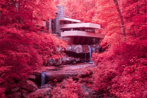 Falling Water in IR Chrome