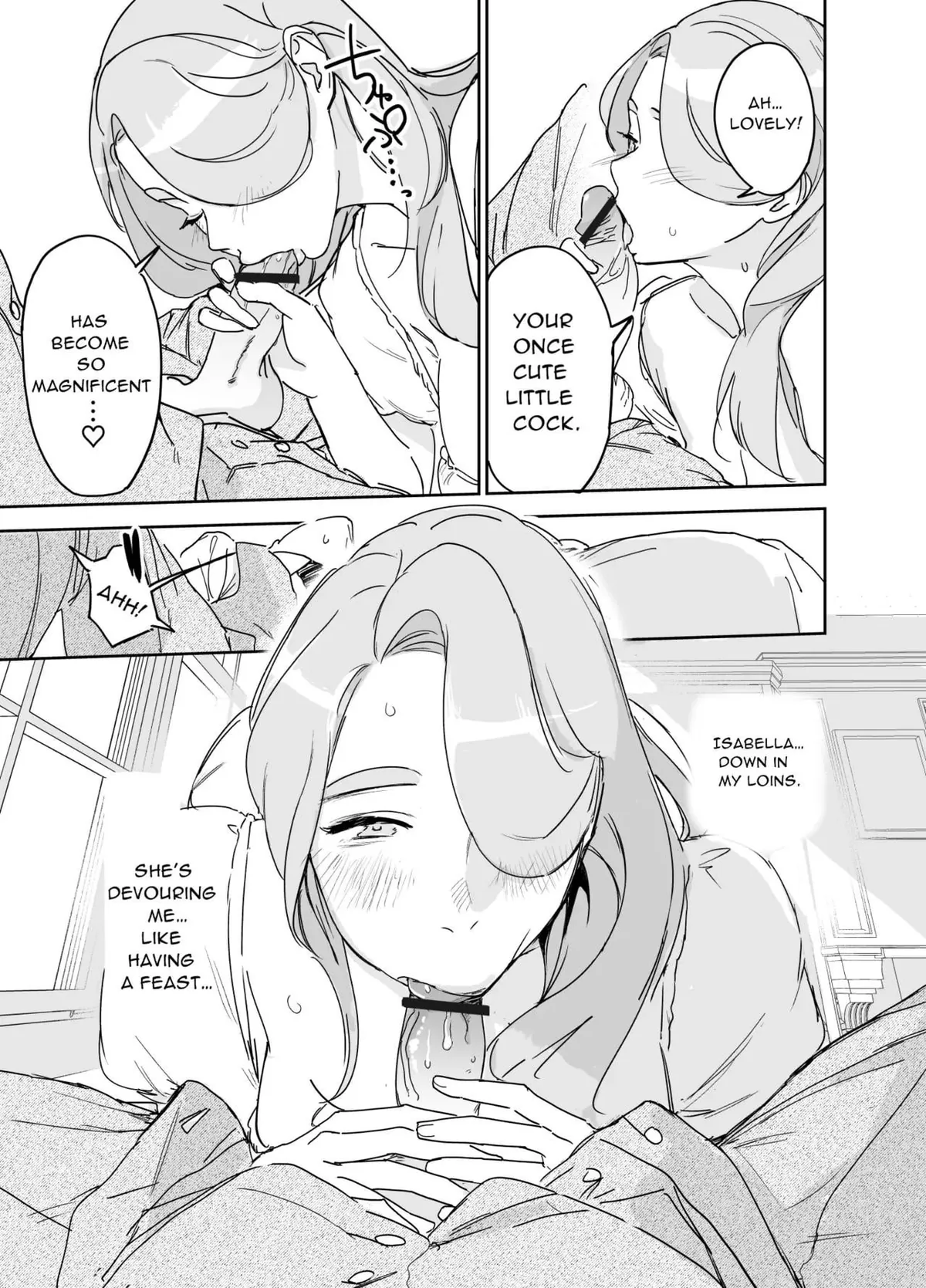 Maid offers to help her young Master!