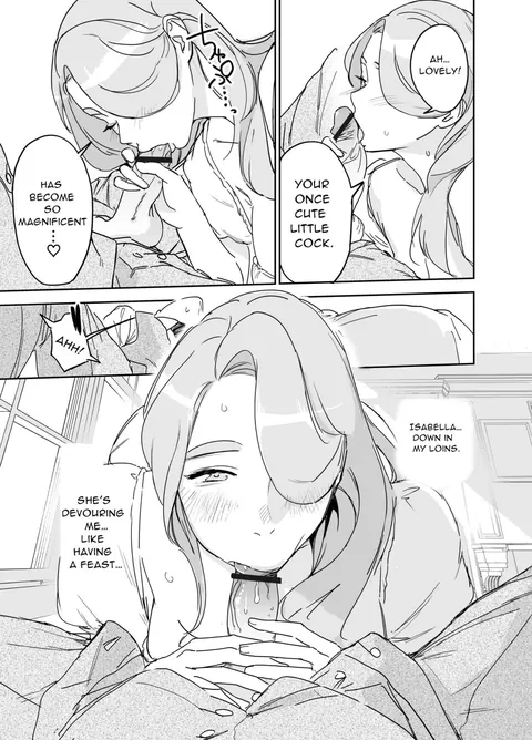 Maid offers to help her young Master!