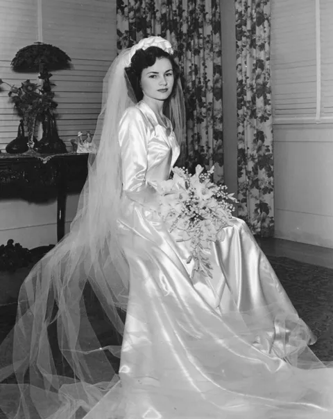 My mom on her wedding day, 1947