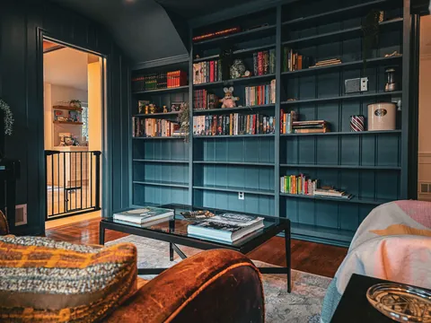 Our home library (+Living room built-ins)