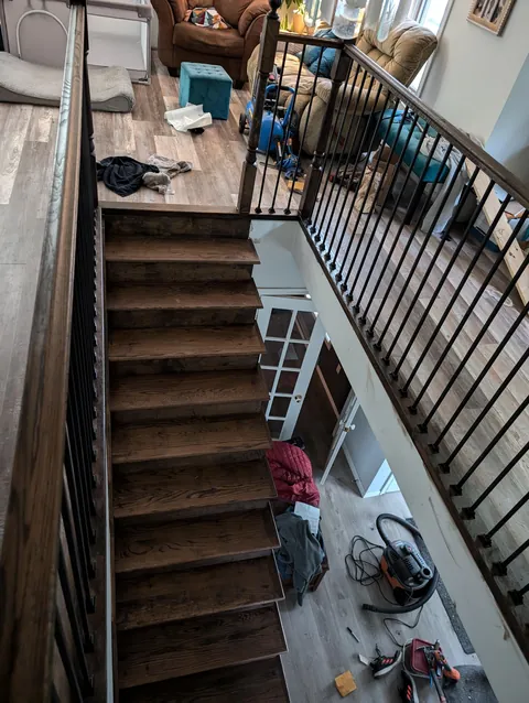Re-did my stairs after removing carpet 