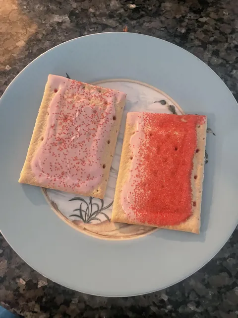 Cherry Pop Tart with way too many sprinkles