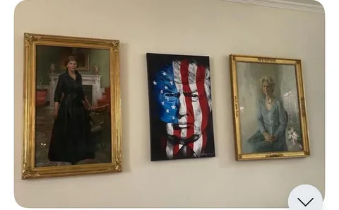 Trump removed a portrait of Hillary Clinton in the White House and put up this low class, tacky picture.