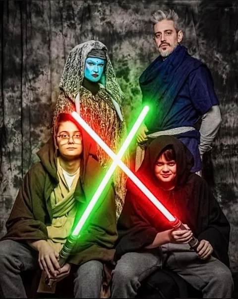 For 16 years, my friend and his family have done a themed Christmas photo. 