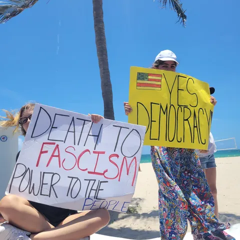 No Kings Protest Ft Lauderdale Beach 6/14