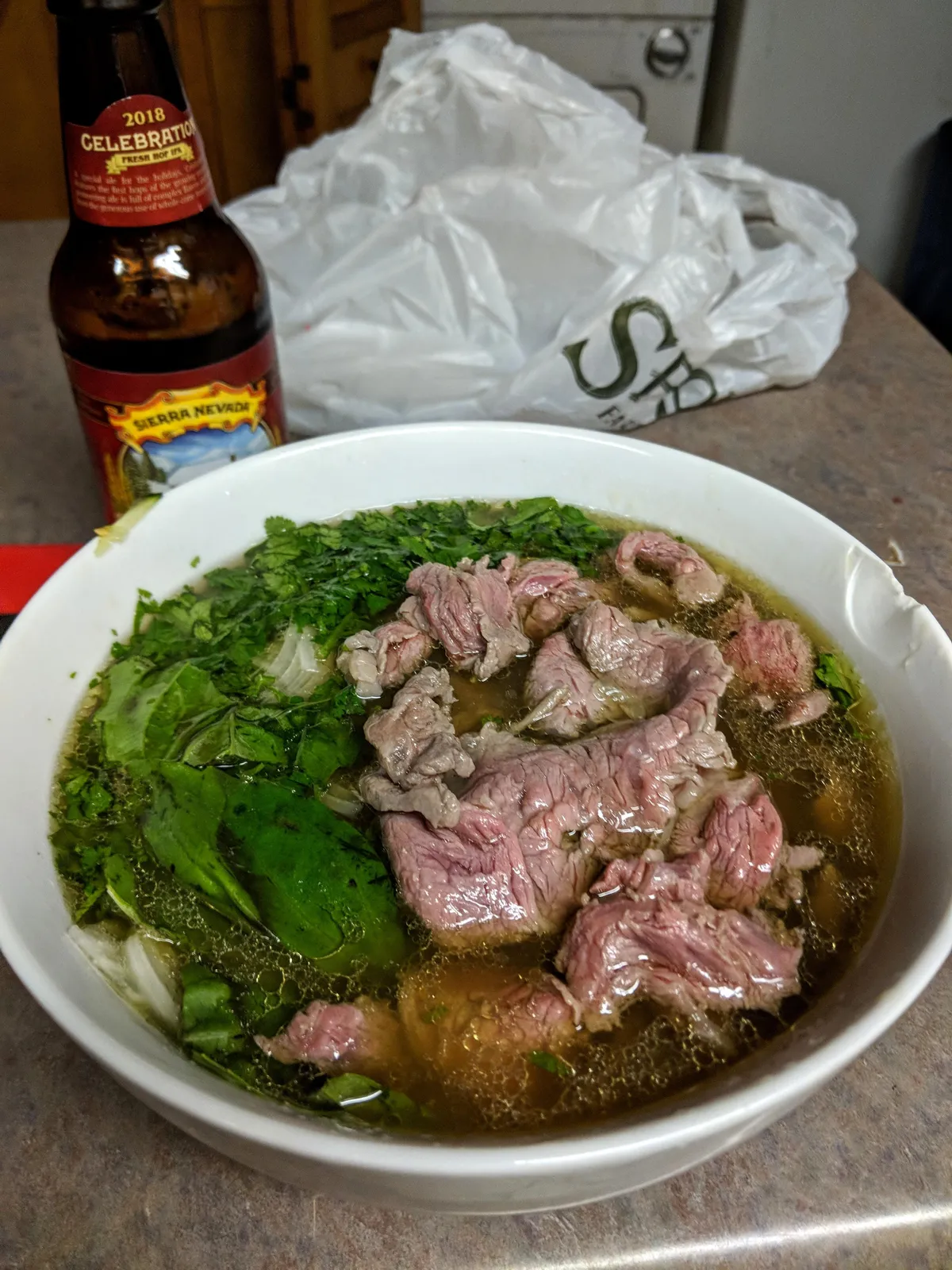 [Homemade] Pho made with prime rib for christmas this year.