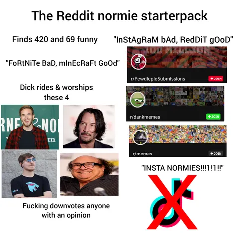 The Reddit normie starterpack