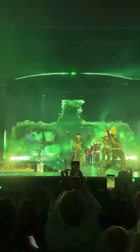 Lady Gaga’s dancer accidentally fell off of stage and she paused the show to check on him at her concert