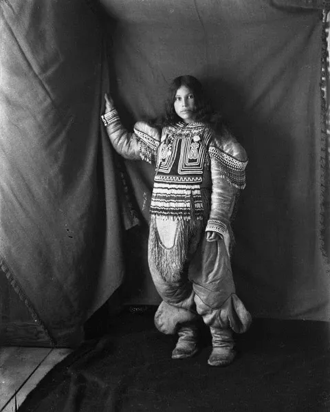 In February of 1905, photographer Geraldine Moodie captured a striking portrait of an Inuit woman named Kootucktuck