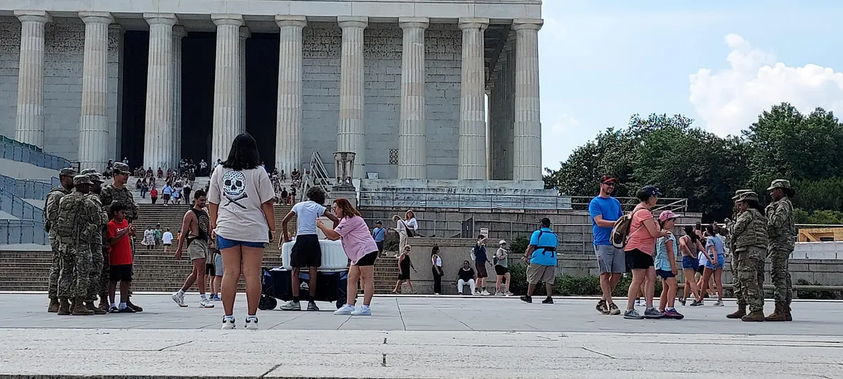 The National Guard in DC appear to be an attraction