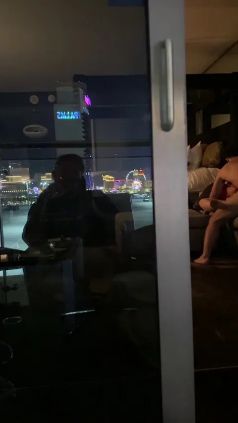 Having a cigarette to deal with the fact that there’s a much younger man pounding me on the couch