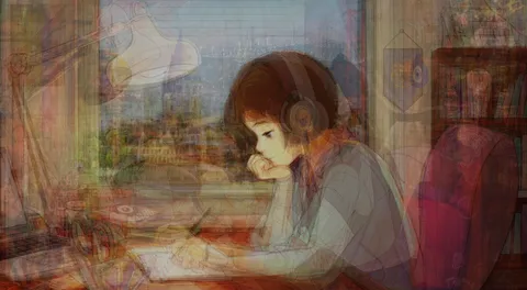 The European Lo-Fi Girl (40 lo-fi girls merged together)