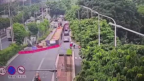 Sewage pipe explosion in China