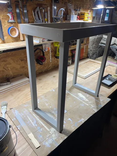 I made my self a night stand table with a tile from lowes and some scrap wood out pallets