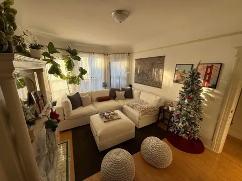 Night vs. Day cozy Christmas living room