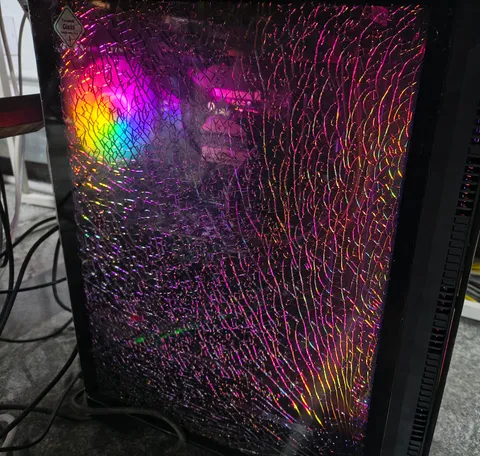 My panel glass broke, but looks cool this way