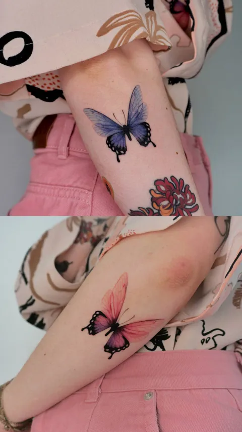 Butterflies done by Luisa at Alechemist's Valley, Hamburg, Germany