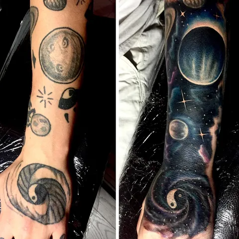 Galaxy rework by me (Brookelyn Kelly) at Permanent Record in Provo, Utah