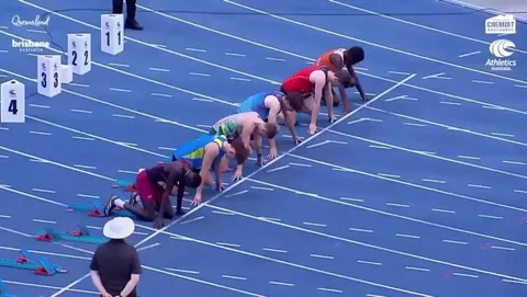 16 year old Gout Gout ran a 100m blazing speed of 10.04 , his personal best is 10.0.
