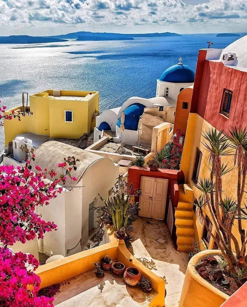 Colorful Santorini Greece
