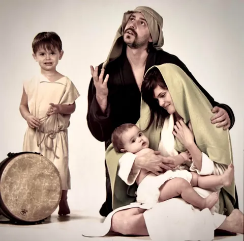 For 16 years, my friend and his family have done a themed Christmas photo. 