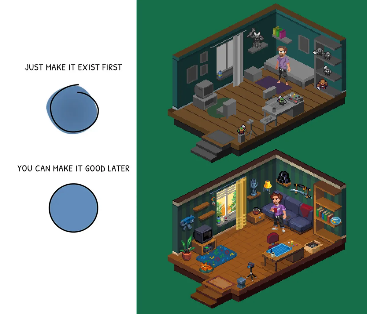 How it started and how it ended.