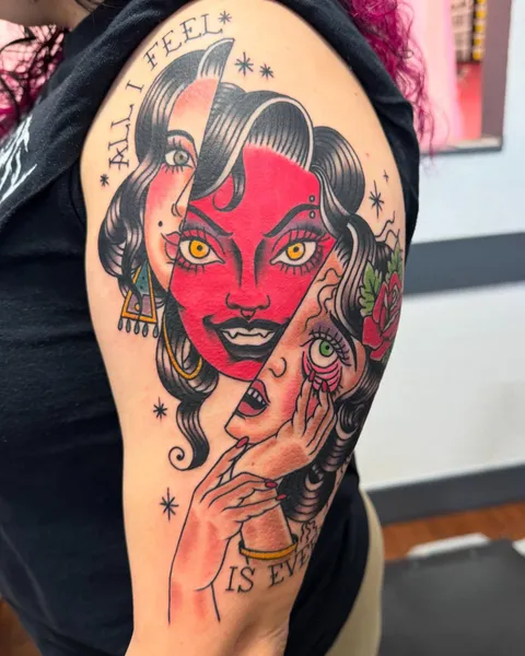 Neo-Traditional Tattoo Done by Jen @Emerald Tattoo &amp;  Piercing Lodi, CA
