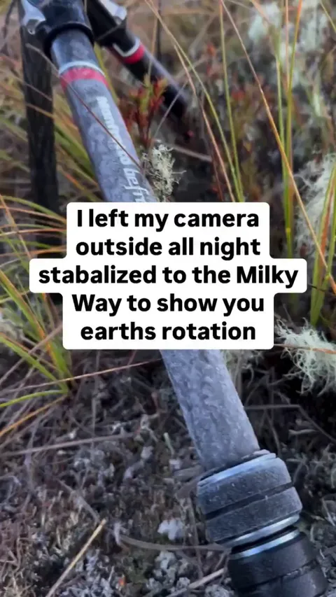 This guy left his camera out all night stabilized to the Milky Way. Damn, the universe looks cool.