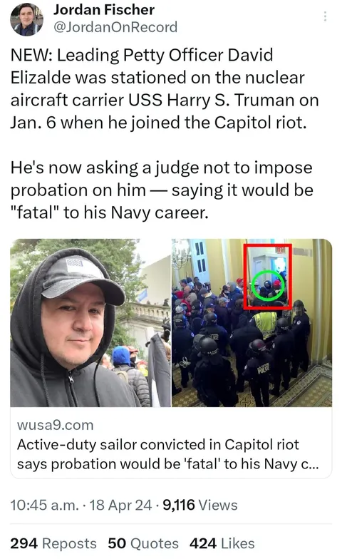 There should be consequences for participating in a insurrection!