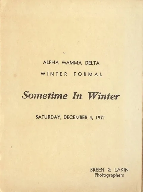 My mom and dad at my mom's sorority winter formal, 1971