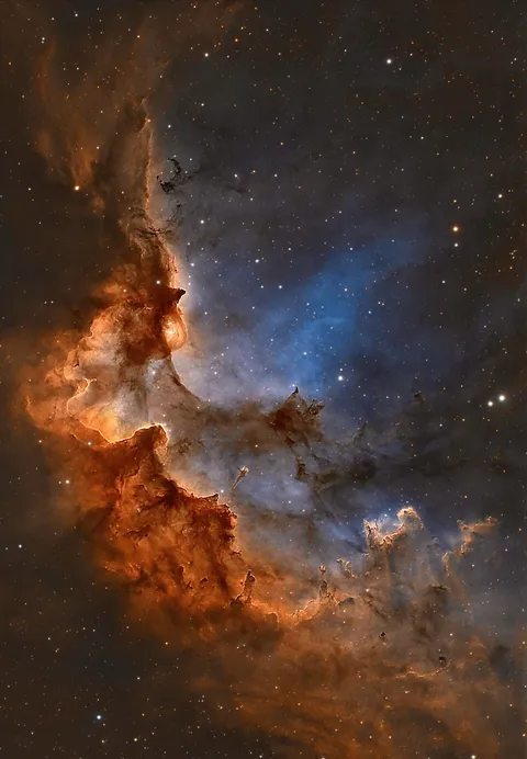Beautiful image of the Wizard Nebula ( NGC 7380), a young stellar nursery that is only around 4 million years-old. It is massive, spanning some 110 light-years, with an elongated shape and extended tail. (Image credit: Richard McInnes)