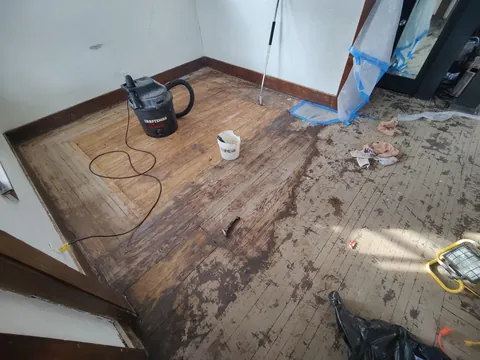 Restored 1916 hardwood floor Midwest