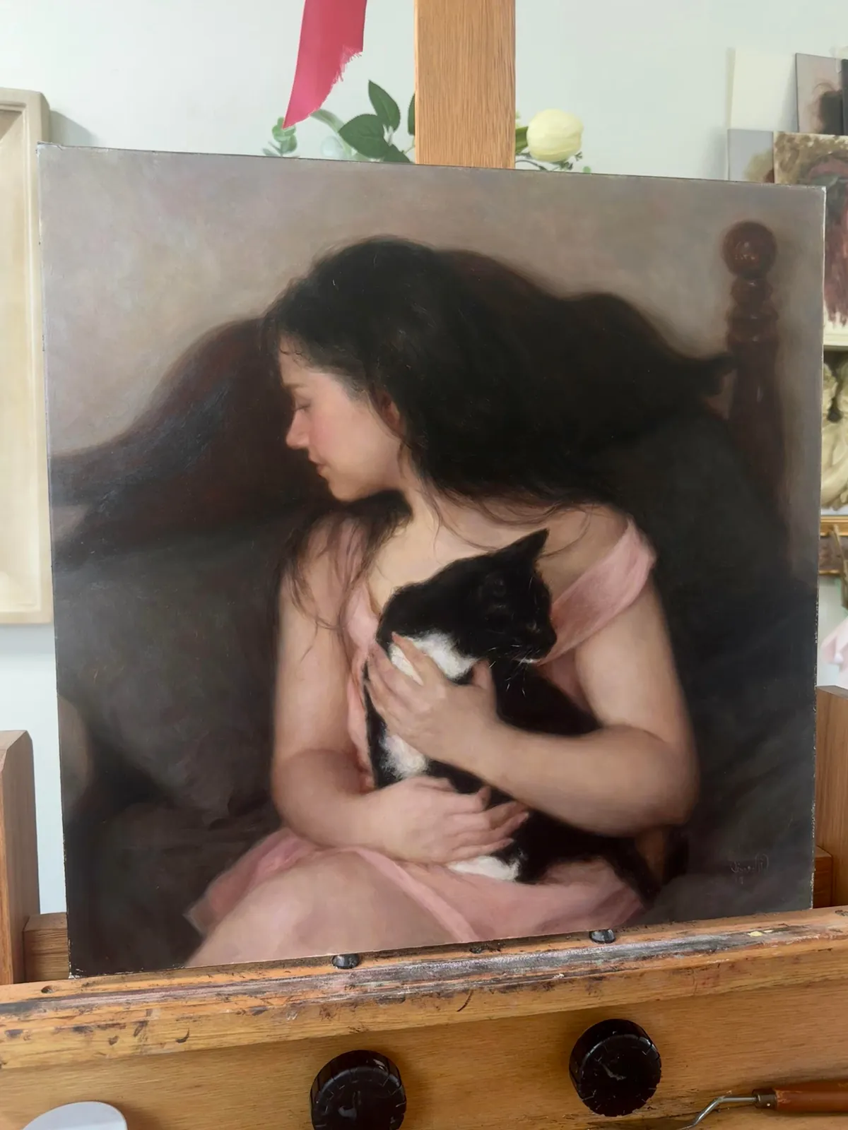 I painted my cat and I (again) bevause I love her 🥰