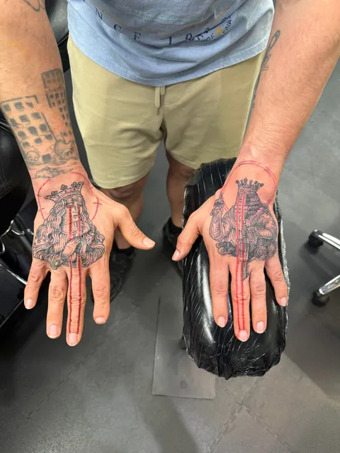 Micah Ulrich’s design tattooed by Bob of Engraved out of Columbus, OH