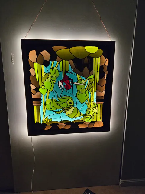 Silksong stained glass project is finally done after well over 80 hours of work