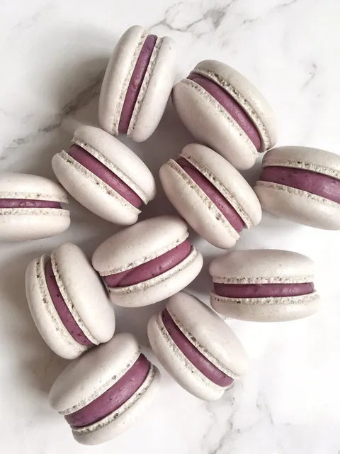 Macarons with wild berries