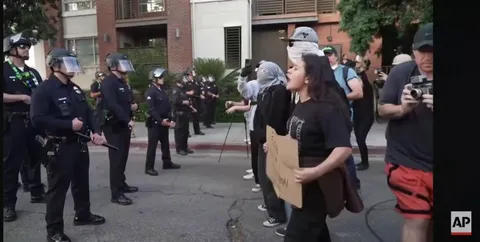 AP News captures reaction at LA protest