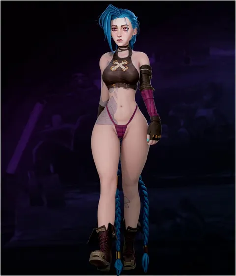 She's too far gone... Jinx strutting (conseitnsfw)