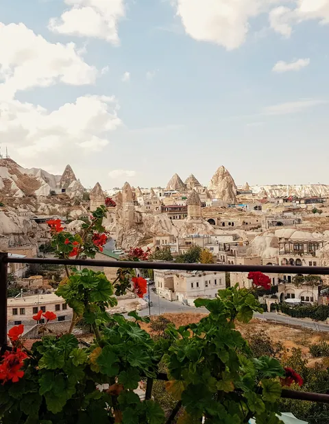 View from my terrace in Göreme, Turkey.
