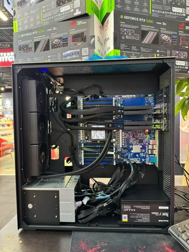 a quadruple 5090 battlestation