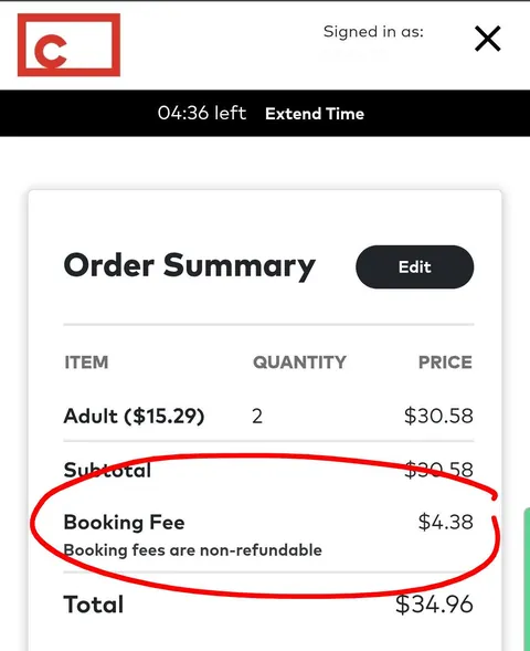 When you save them money in labor, so they charge you a fee. No wonder theaters are failing.